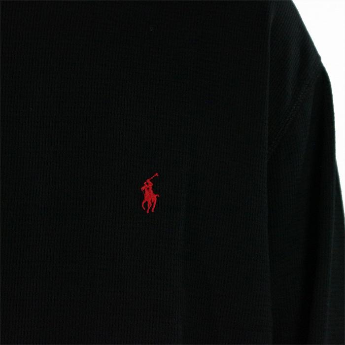 ポロ ラルフローレン サーマル ロンT POLO RALPH LAUREN MIDWEIGHT WAFFLE L/S CREW FOLDED PWLCFR Black Gray Navy Charcoal Green White Natural Nevis Red｜nest001｜17