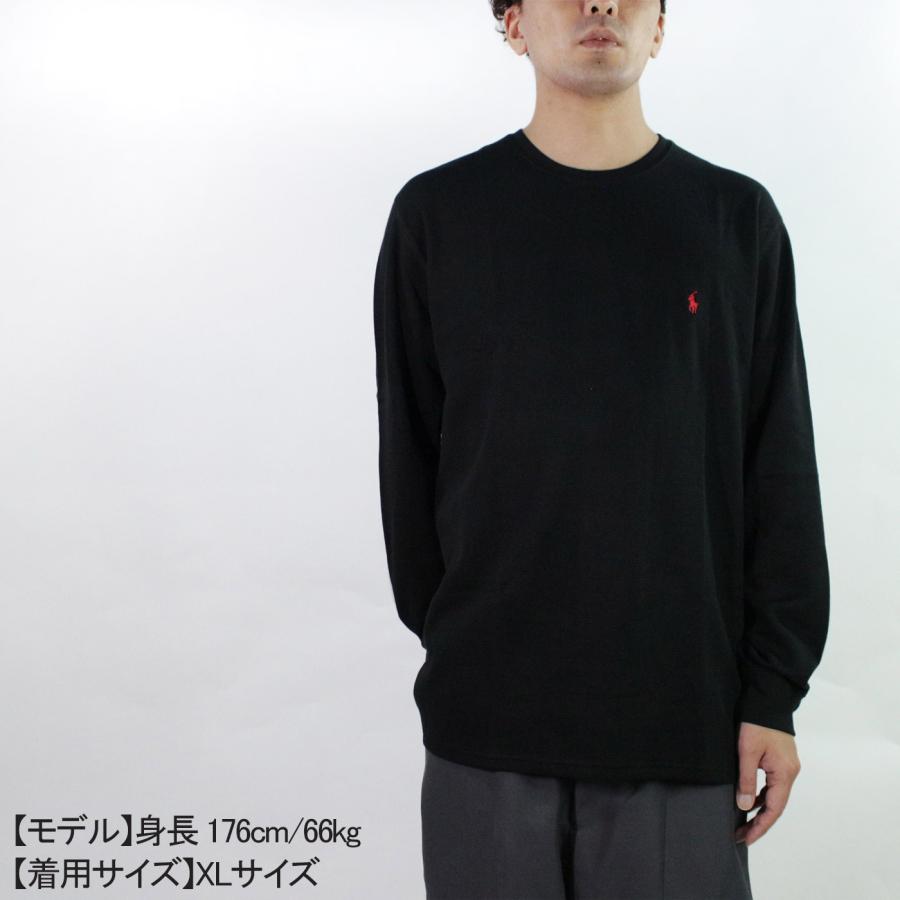 ポロ ラルフローレン サーマル ロンT POLO RALPH LAUREN MIDWEIGHT WAFFLE L/S CREW FOLDED PWLCFR Black Gray Navy Charcoal Green White Natural Nevis Red｜nest001｜19