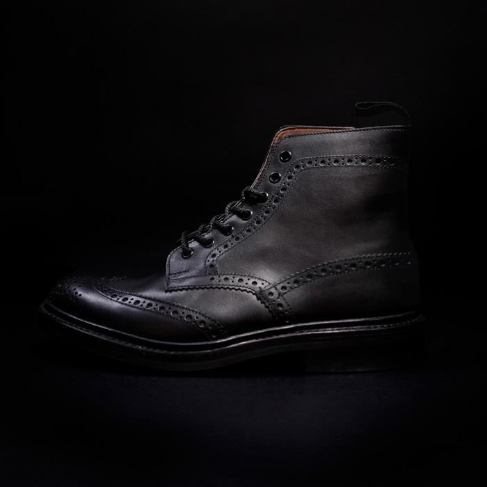 トリッカーズ ストウ 革靴 trickers STOW DAINITE SOLE M5634/9 Black Calf ダイナイトソール 短靴 ラウンドトゥ ウイングチップ コンフォートシューズ｜nest001｜02