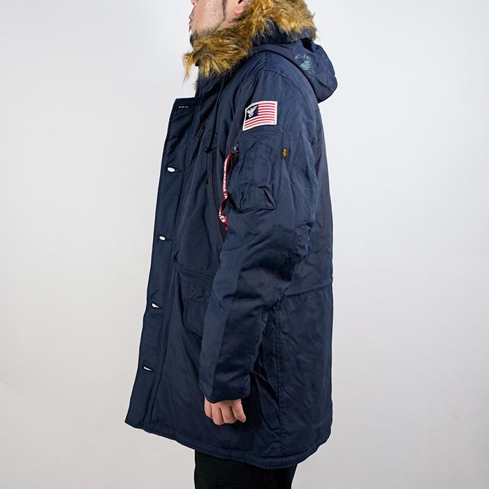 アルファ フライトジャケット Alpha N-3B ALPINE PARKA MJN49503C1 Replica Blue レプリカブルー 青 N3B ボンバージャケット ボマージャケット ジャケット 軍｜nest001｜03