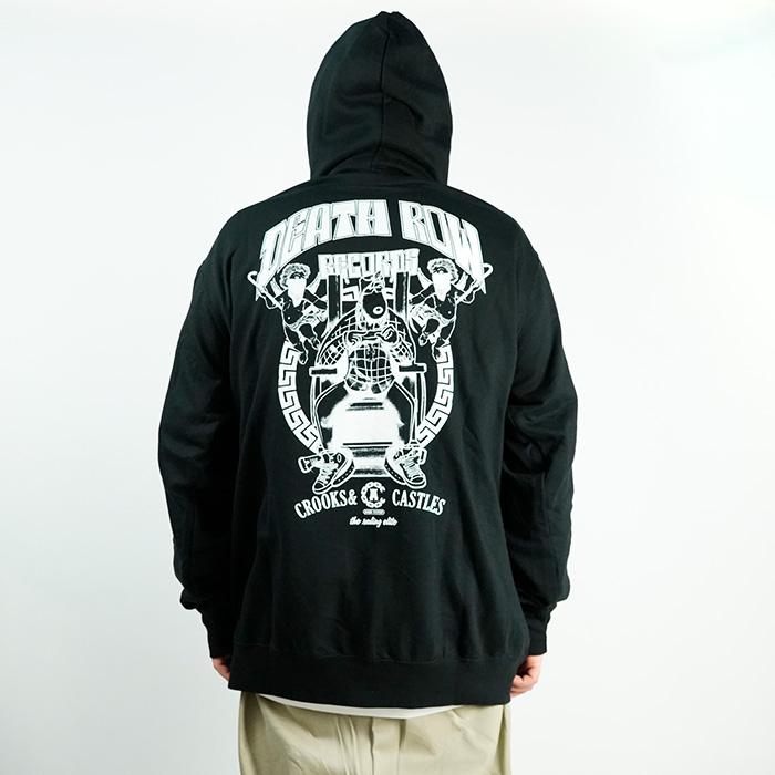 クルックスアンドキャッスルズ プルオーバー パーカーCROOKS & CASTLES DEATH ROW X CROOKS 3 HOODIE 2XC02112 Black デスロウ HIPHOP チカーノ XXL 2XL｜nest001｜04