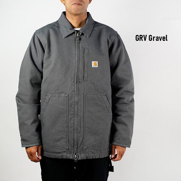 Carhartt カーハート ダック生地 フリース裏地ジャケット ダークグレー Carhartt カーハート ダック生地 フリース裏地ジャケット