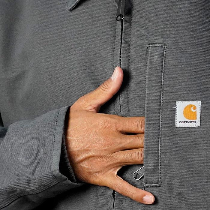 稀少 Carhartt ダック トラディショナルジャケット V02 BLK 42 Carhartt カーハート ジャケット CARHARTT LOOSE FIT WASHED