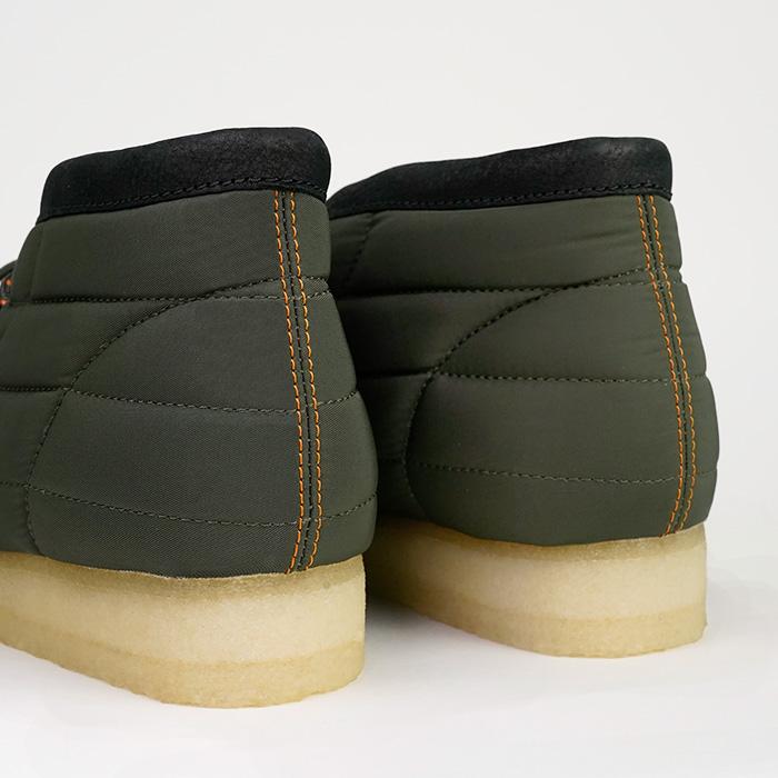 クラークス ワラビー ブーツ CLARKS ORIGINALS WALLABEE BOOTS 26168800 Khaki Quilted カーキ キルティング ナイロン 【USサイズ】 ブーツ カジュアル メンズ｜nest001｜04