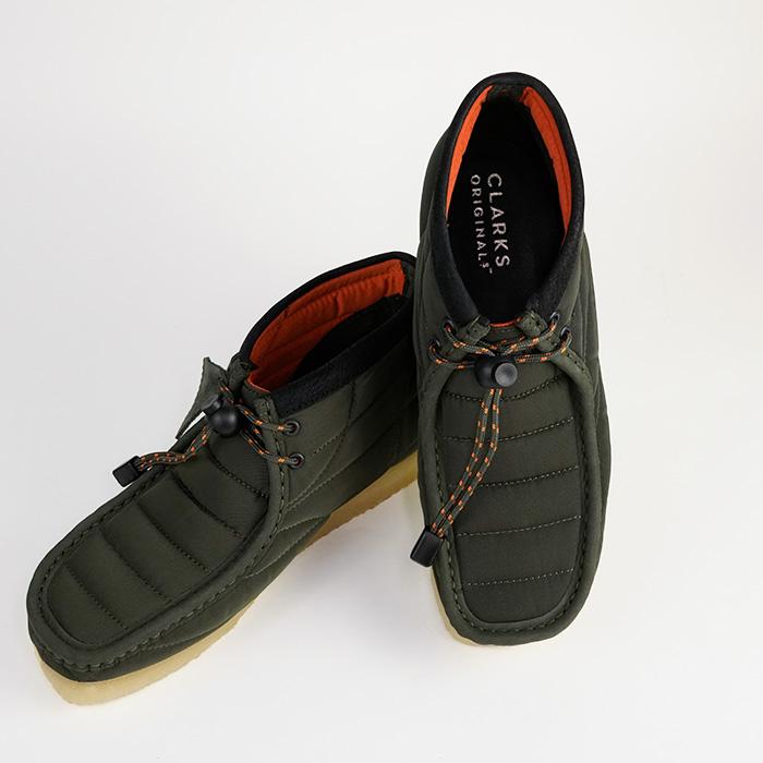 クラークス ワラビー ブーツ CLARKS ORIGINALS WALLABEE BOOTS 26168800 Khaki Quilted カーキ キルティング ナイロン 【USサイズ】 ブーツ カジュアル メンズ｜nest001｜05