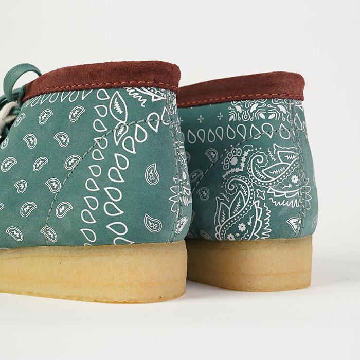 クラークス ワラビー ブーツ CLARKS ORIGINALS WALLABEE BOOTS 26168803 Green Paisley グリーン ペイズリー スエード 【USサイズ】 ブーツ カジュアル シューズ｜nest001｜04