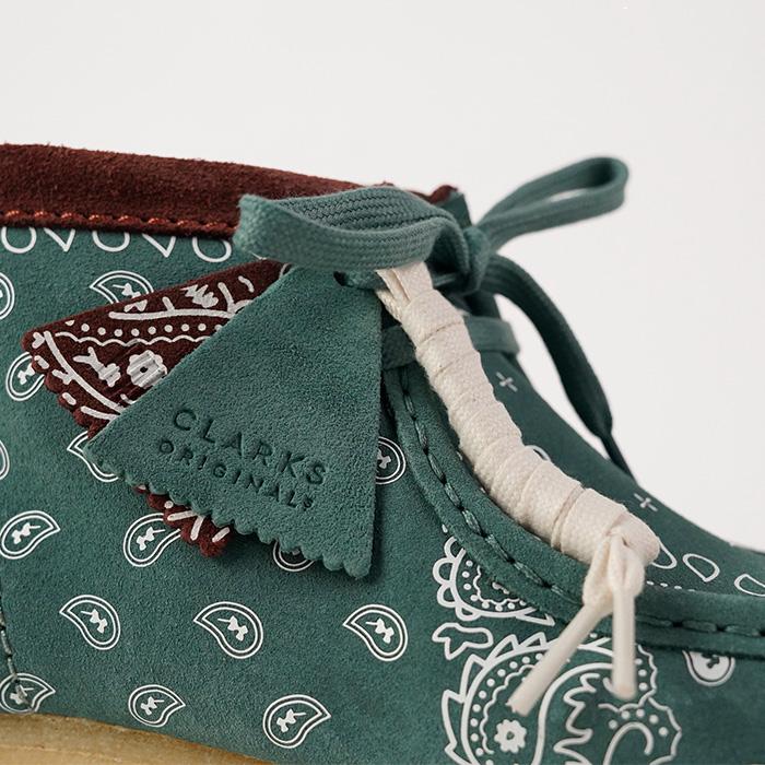 クラークス ワラビー ブーツ CLARKS ORIGINALS WALLABEE BOOTS 26168803 Green Paisley グリーン ペイズリー スエード 【USサイズ】 ブーツ カジュアル シューズ｜nest001｜06