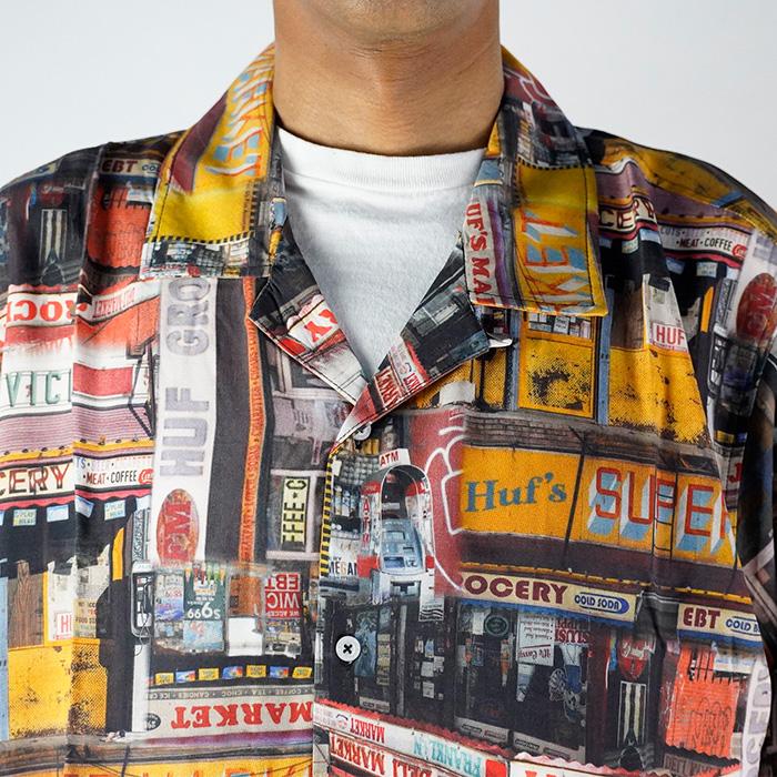 HUF ハフ 半袖シャツ CORNER STORE S/S RESORT SHIRT BU00175
