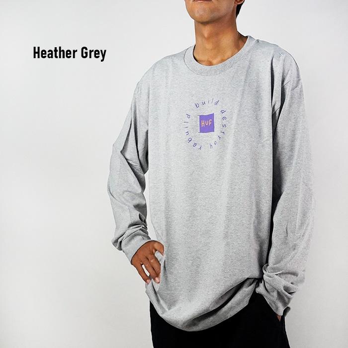 HUF ハフ ロンT 長袖Tシャツ REBUILD L/S TEE TS01933 Heather HUF ハフ ロンT 長袖Tシャツ REBUILD L/S TEE TS01933 Heather