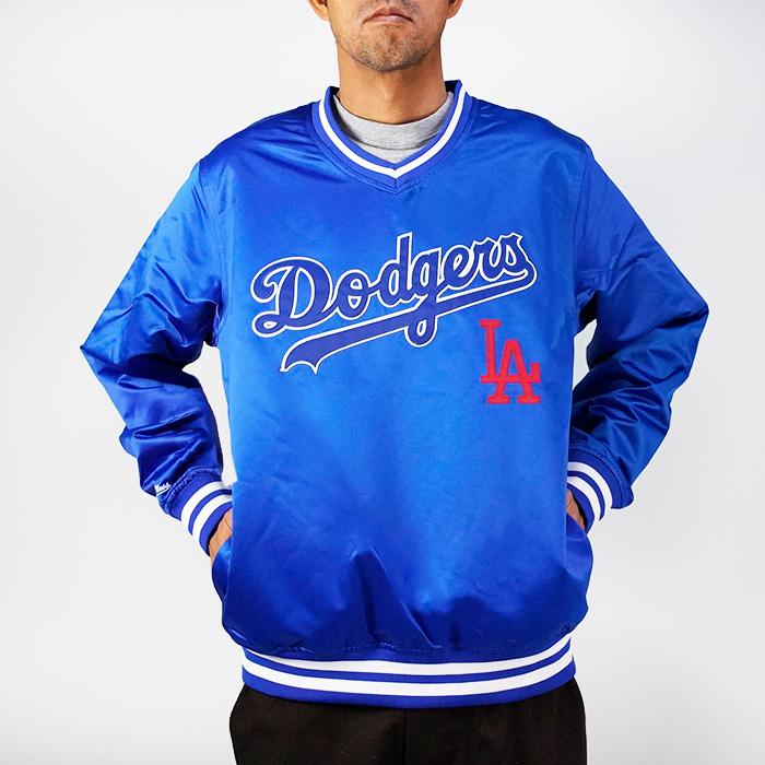 ミッチェル＆ネス プルオーバー スタジャン バーシティジャケット MITCHELL & NESS MLB FULL COUNT SATIN PULLOVER OJPO3524-LADYYPPPROYA 大谷翔平所属｜nest001｜02