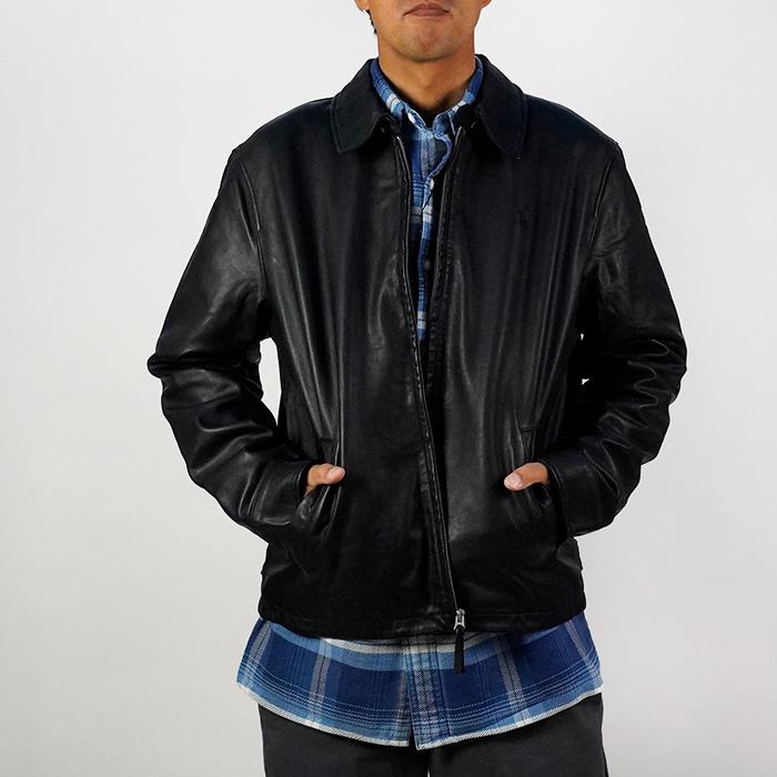 ポロ ラルフローレン レザージャケット POLO RALPH LAUREN LAMBSKIN MAXWELL LEATHER WINDBREAKER 710671431001 G2-Polo Black ブラック 黒 ラムスキン 羊皮｜nest001｜02