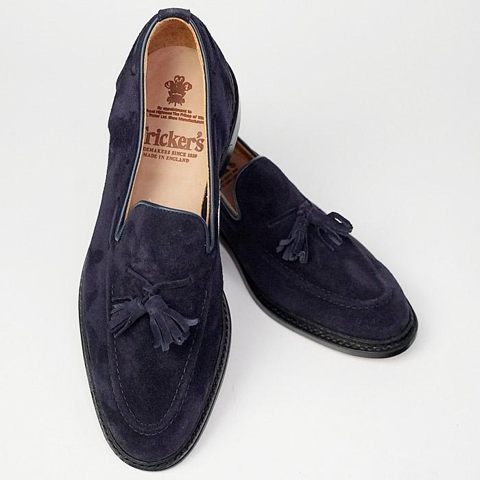 美品Tricker'sトリッカーズ ネイビースエードプレーントゥ4 美品Tricker'sトリッカーズ ネイビースエードプレーントゥ4