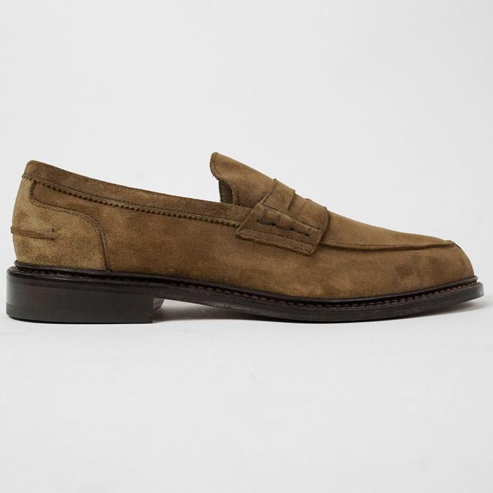 Trickers スエードローファー トリッカーズ　イタリア製 Tricker's Chicago Navy Suede Loafer Made in England