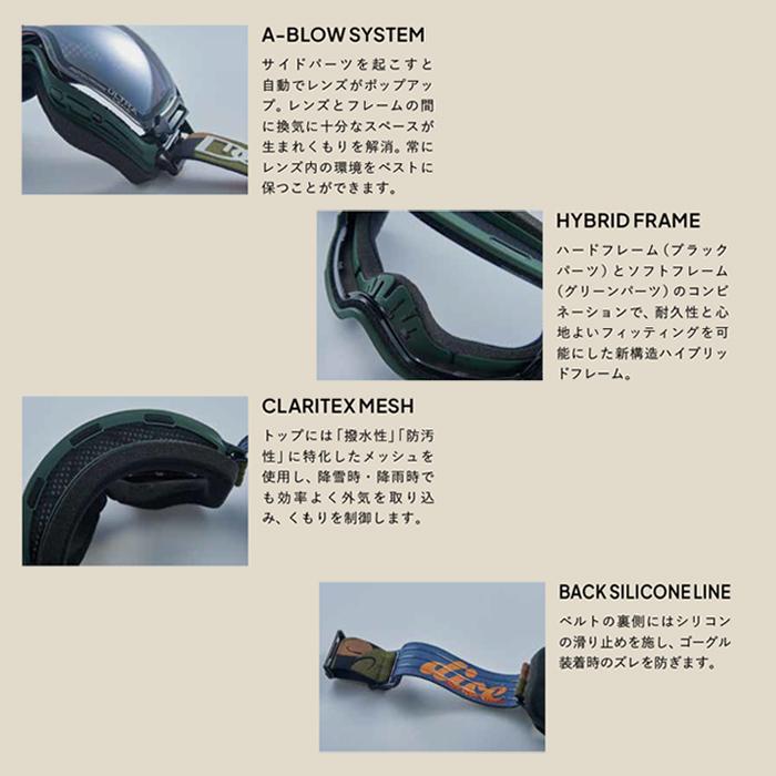 DICE（ダイス） [日本正規品]スノーボード ゴーグル バンク 2024 DICE