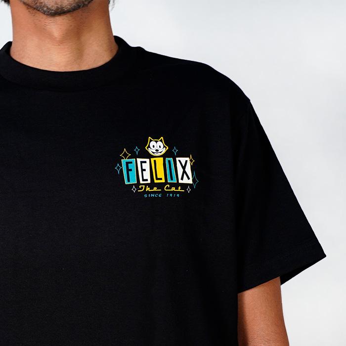 ローライダー クロージング 半袖 Tシャツ LOWRIDER CLOTHING FELIX DINER STARS Tee FLXT003 フィリックス・ザ・キャット 大きいサイズ XXL 黒 ブラック メンズ | ローライダー | 03