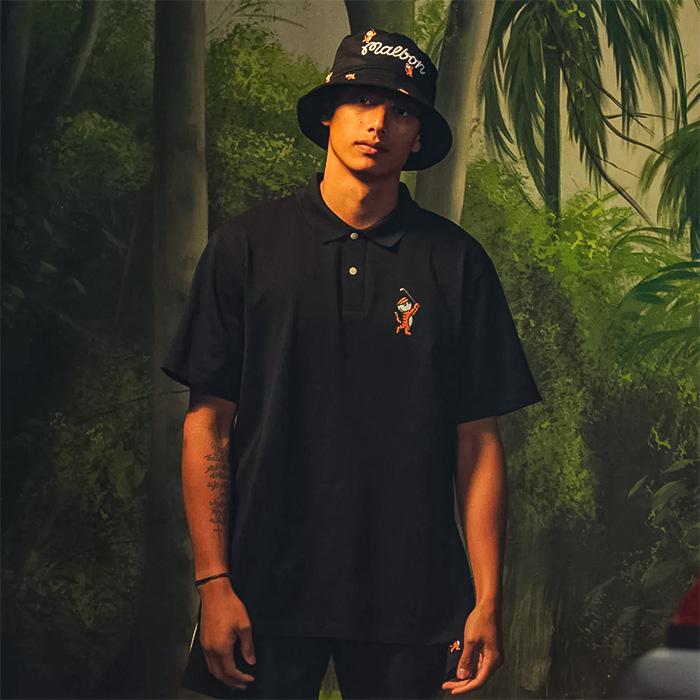 Malbon Golf マルボンゴルフ ポロシャツ TIGER BUCKETS POLO M