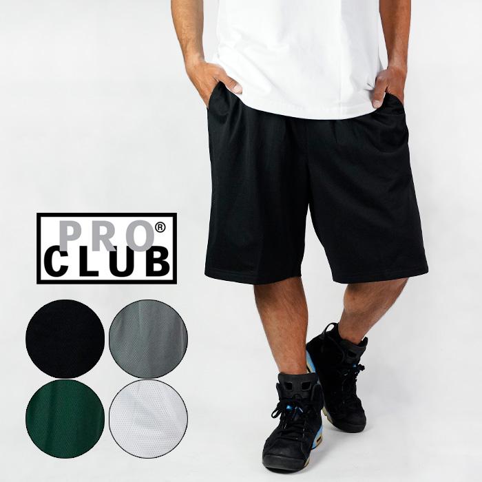 PRO CLUB メッシュショートパンツ 黒 プロクラブ PRO CLUBメンズ ショートパンツ HEAVY MESH
