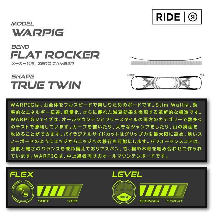 RIDE（ライド） [日本正規品]スノーボード 板 ボード ワーピグ 2024