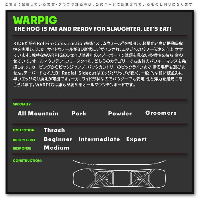 RIDE（ライド） [日本正規品]スノーボード 板 ボード ワーピグ 2024