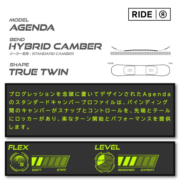 RIDE（ライド） [日本正規品]スノーボード 板 ボード アジェンダ 2024