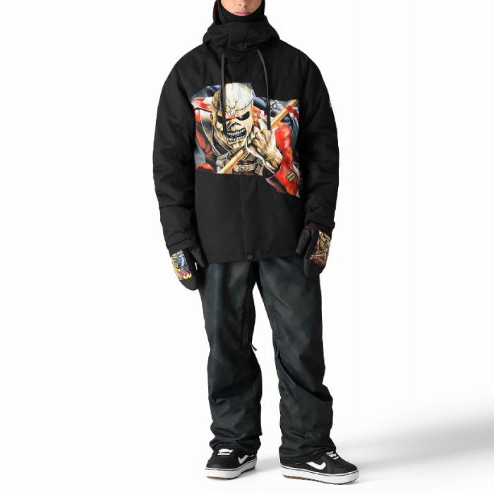 スノーボード ウェア ジャケット シックスエイトシックス 686 GEO INSULATED JACKET IronMaidenTrooperBlk メンズ 24-25 日本正規品_5