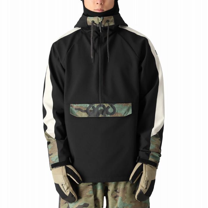 スノーボード ウェア ジャケット シックスエイトシックス 686 WATERPROOF ANORAK Black CamoColorblock メンズ 24-25 日本正規品 爆買の画像