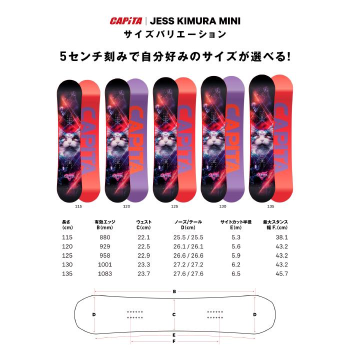CAPiTA スノーボード 板 キャピタ CAPITA JESS KIMURA MINI ジェス