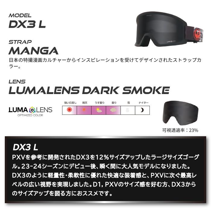 DRAGON DX3 LUMA LENS ミラー スノーボード ゴーグル 美品 ドラゴン（DRAGON） スノーボード スキー ゴーグル DRAGON DX3 L LUMA
