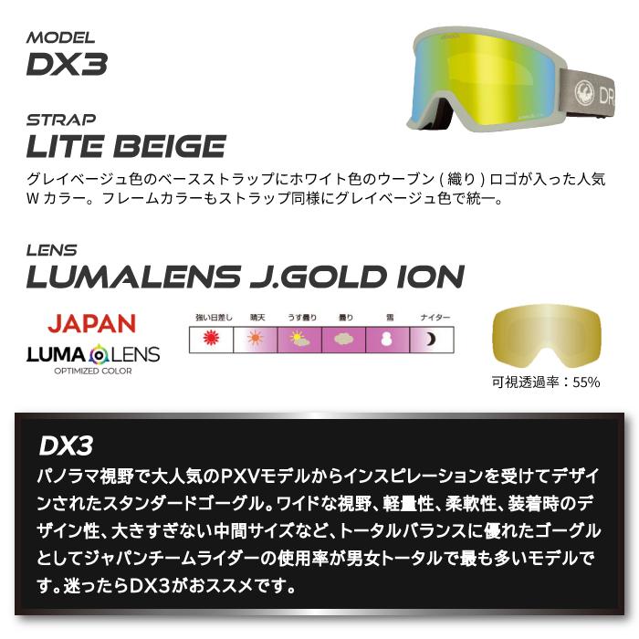 ドラゴン（DRAGON） スノーボード スキー ゴーグル DRAGON DX3 LUMA