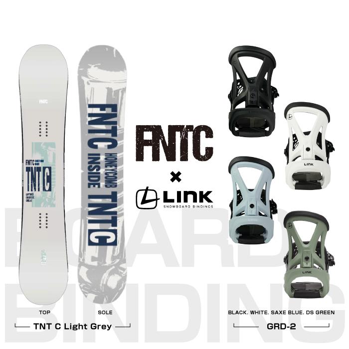 FNTC TNT ホワイトスノーボード バインディング付き