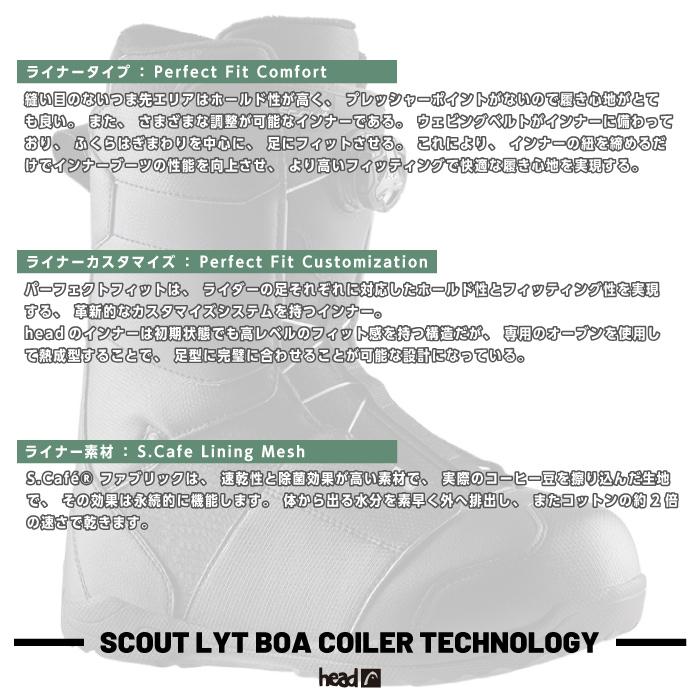 HEAD（ヘッド） スノーボード ブーツ HEAD SCOUT LYT BOA COILER Black