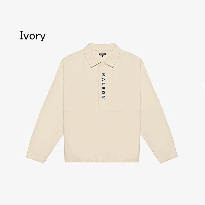 M ベージュ　クリーム　マルボンゴルフ MALBON GOLF ウエア Malbon Golf（マルボンゴルフ） クラブマルボン プルオーバー