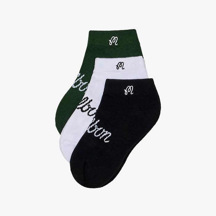Malbon Golf（マルボンゴルフ） 3色パック 靴下 ソックス Malbon Golf