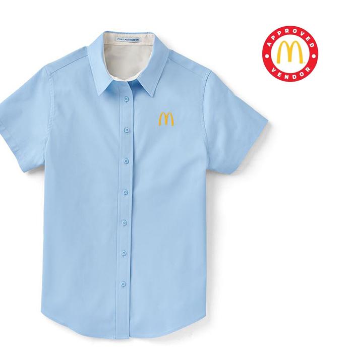 Mcdonalds] マクドナルド ボタンダウンシャツ McDonald's SHORT SLEEVE