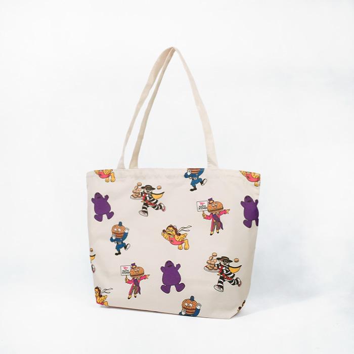 Mcdonalds] マクドナルド トートバッグ McDonald's CHARACTER PATTERN