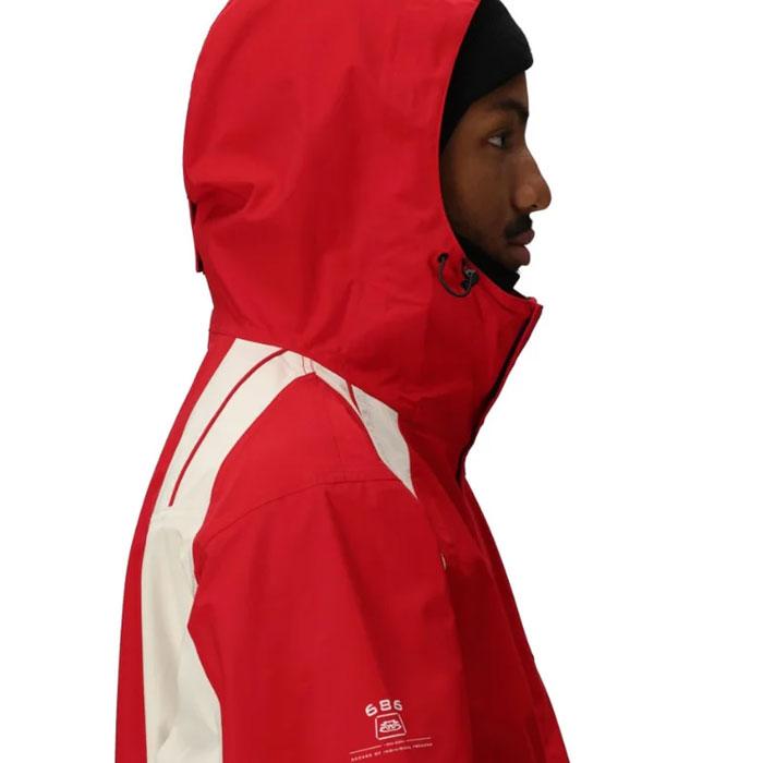 日本正規品 スノーボード ウェア ジャケット シックスエイトシックス 686 MENS 2002 X3 SHELL JACKET True Red Colorblock メンズ 25-26_3