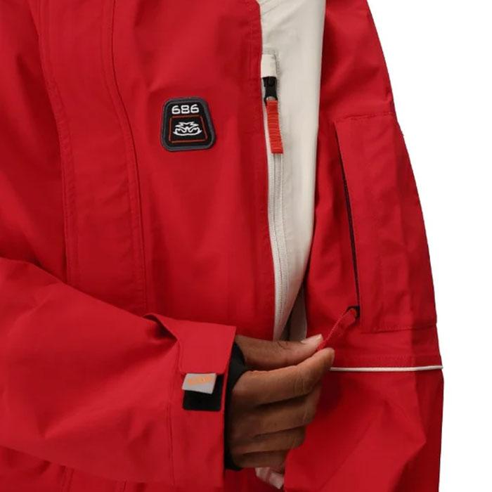 日本正規品 スノーボード ウェア ジャケット シックスエイトシックス 686 MENS 2002 X3 SHELL JACKET True Red Colorblock メンズ 25-26_4