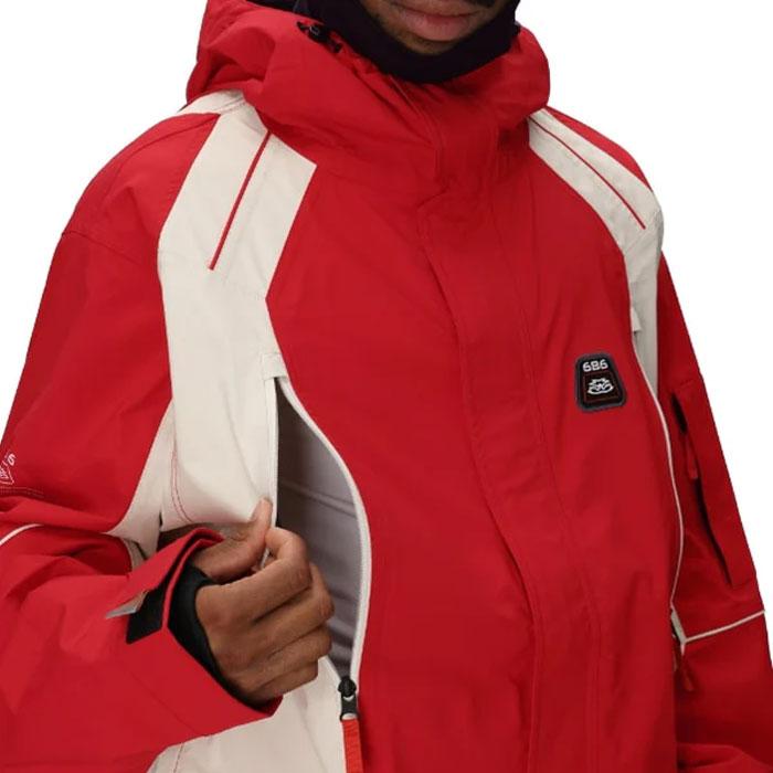 日本正規品 スノーボード ウェア ジャケット シックスエイトシックス 686 MENS 2002 X3 SHELL JACKET True Red Colorblock メンズ 25-26_6