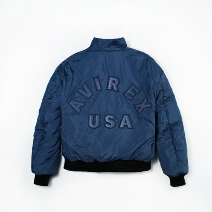 アヴィレックス レザージャケット AVIREX REVERSIBLE TRACK JACKET AVF251O29 Black リバーシブルトラックジャケット ブラック 黒 ラムスキン ラムレザーの画像