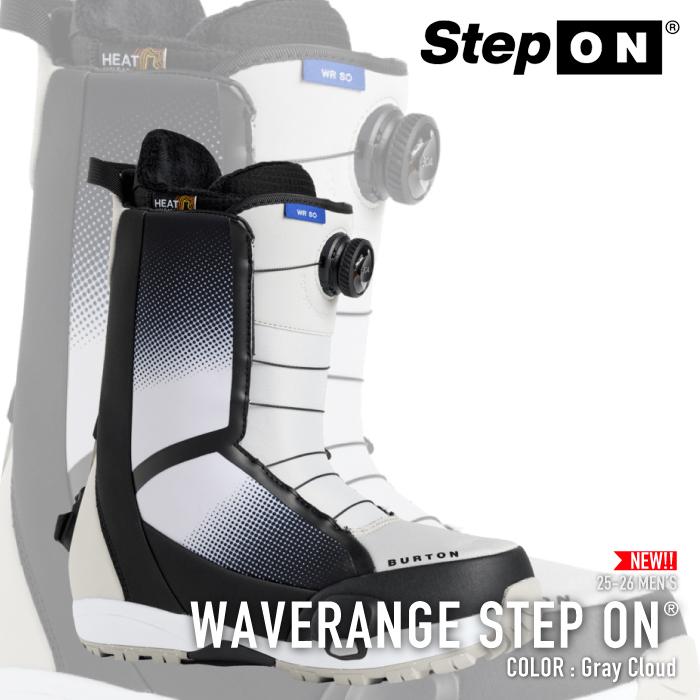 日本正規品 スノーボード ブーツ バートン BURTON MEN’S WAVERANGE STEP ON WIDE Gray Cloud ウェーブレンジ ステップオン メンズ 25-26 爆買
