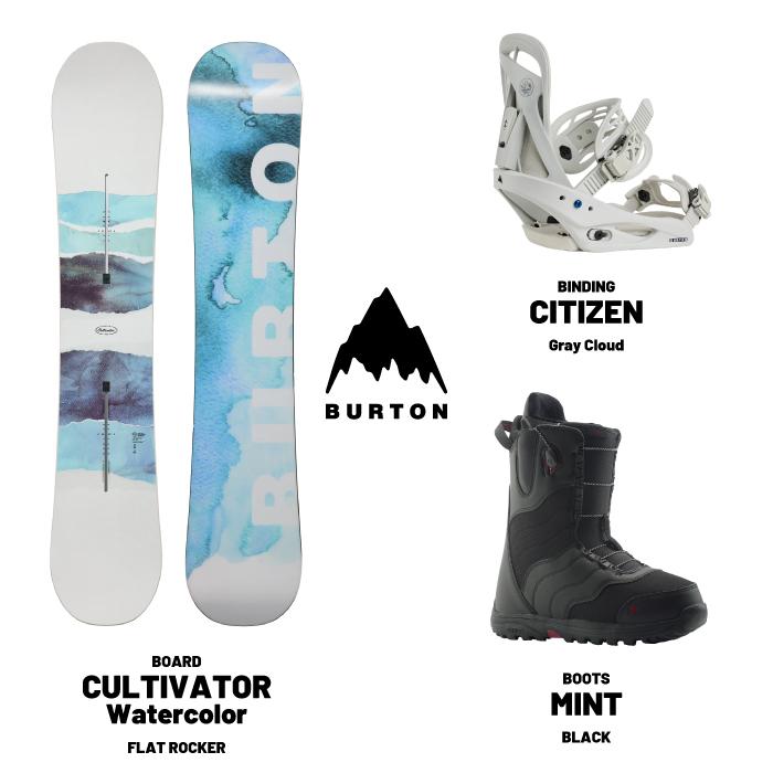 2022 美品 BURTON MINT 22cm グラトリ 女子バートン ブーツ mintの