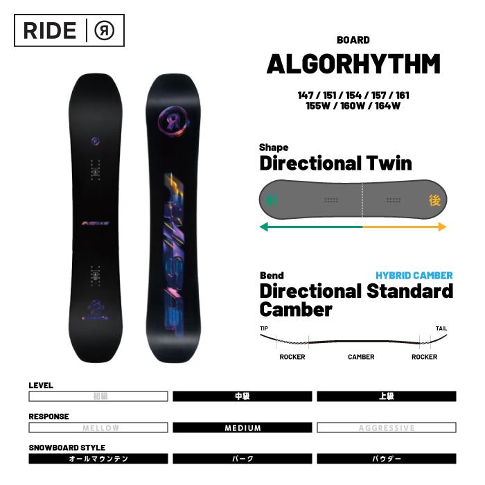 RIDE/ライド ALGORHYTHM アルゴリズム 154 スノーボード 板 RIDE/ライド ALGORHYTHM アルゴリズム 154 スノーボード 板 Amazon