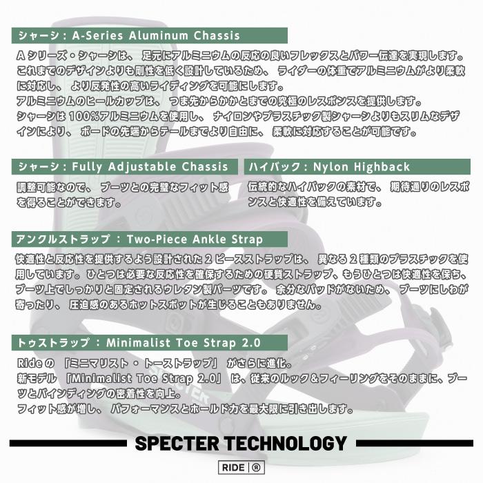 RIDE（ライド） 日本正規品 スノーボード ビンディング RIDE SPECTER