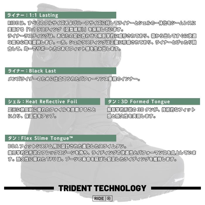 RIDE（ライド） 日本正規品 スノーボード ブーツ RIDE TRIDENT Black
