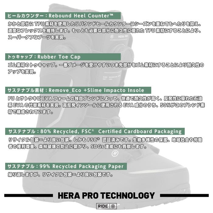 RIDE（ライド） 日本正規品 スノーボード ブーツ RIDE HERA PRO Black