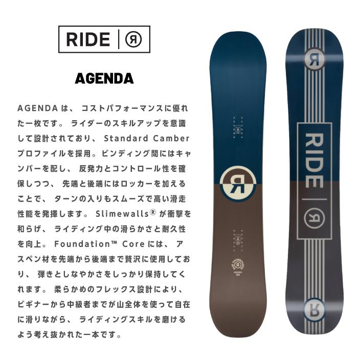 RIDE（ライド） 日本正規品 スノーボード ビンディング 2点セット RIDE AGENDA - C-2 アジェンダ シーツー メンズ 25 ...