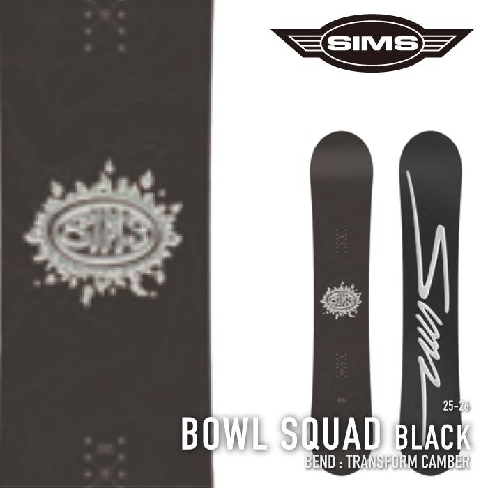 SIMS 日本正規品 スノーボード 板 シムス SIMS BOWL SQUAD Black
