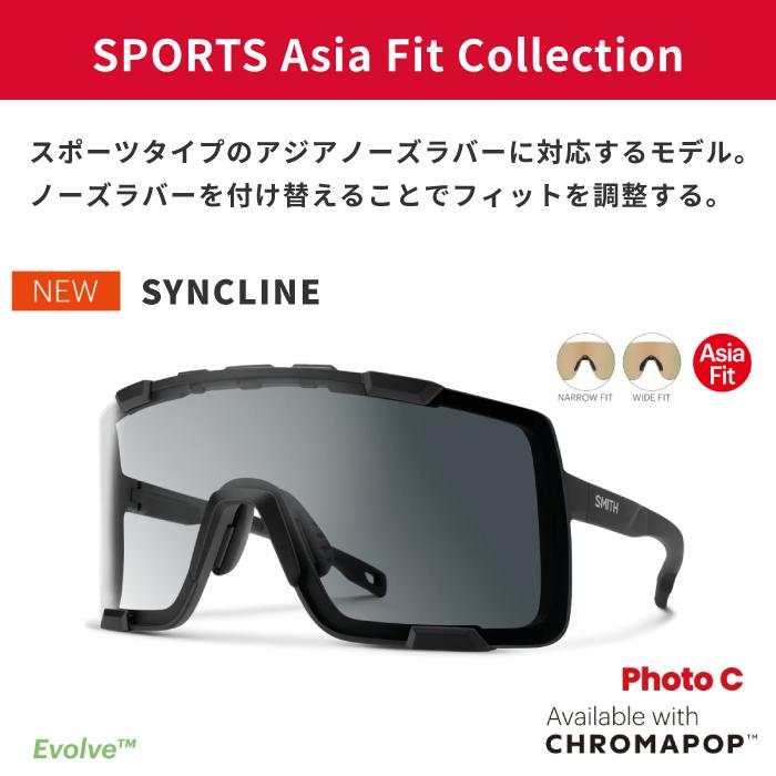 日本正規品 サングラス スミス SMITH SYNCLINE ASIA FIT Matte Black / CP Photochromic Clear to Grey_2