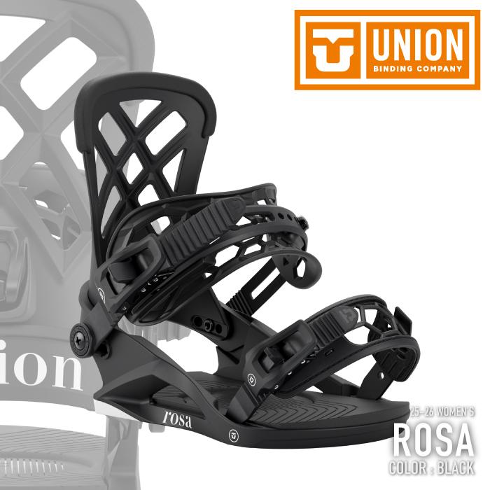 UNION ROSA Sサイズ スノーボードビンディング ブラック UNION BINDING [日本正規品] スノーボード ビンディング ユニオン