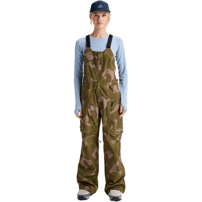 Burton スノーボードウェア カーキ　ビブパンツ ゴアテックス　女性M BURTON（バートン） 日本正規品 スノーボード ウェア BURTON WOMENS AK